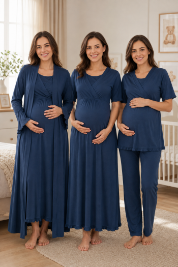 Effortt 3036 İndigo Lohusa Hamile 4'lü Set Effortt 3036 İndigo Lohusa Hamile 4'lü Set